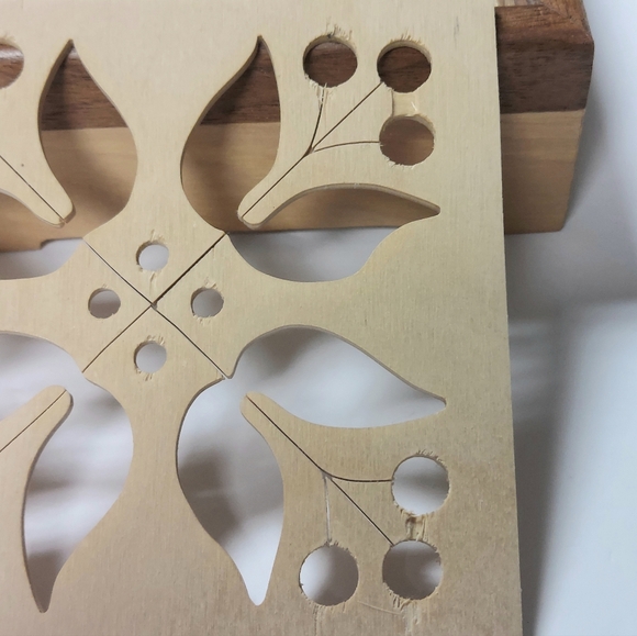 Two-tone Wood Trinket Box, Keepsake, Potpourri Box Hand Made, Scroll Saw Top - Picture 11 of 13